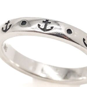 Retired James Avery Anchor Pattern Sterling Silver Ring size 7